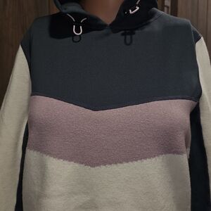 Bogner Tri-Tone Hoodie - Black, Mauve, Beige
